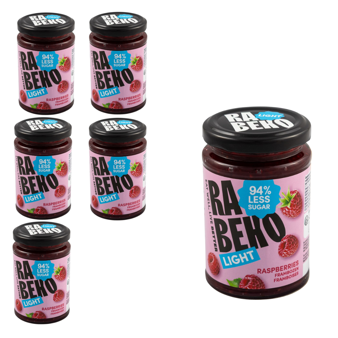 6 x Light Jam Frambozen Rabeko