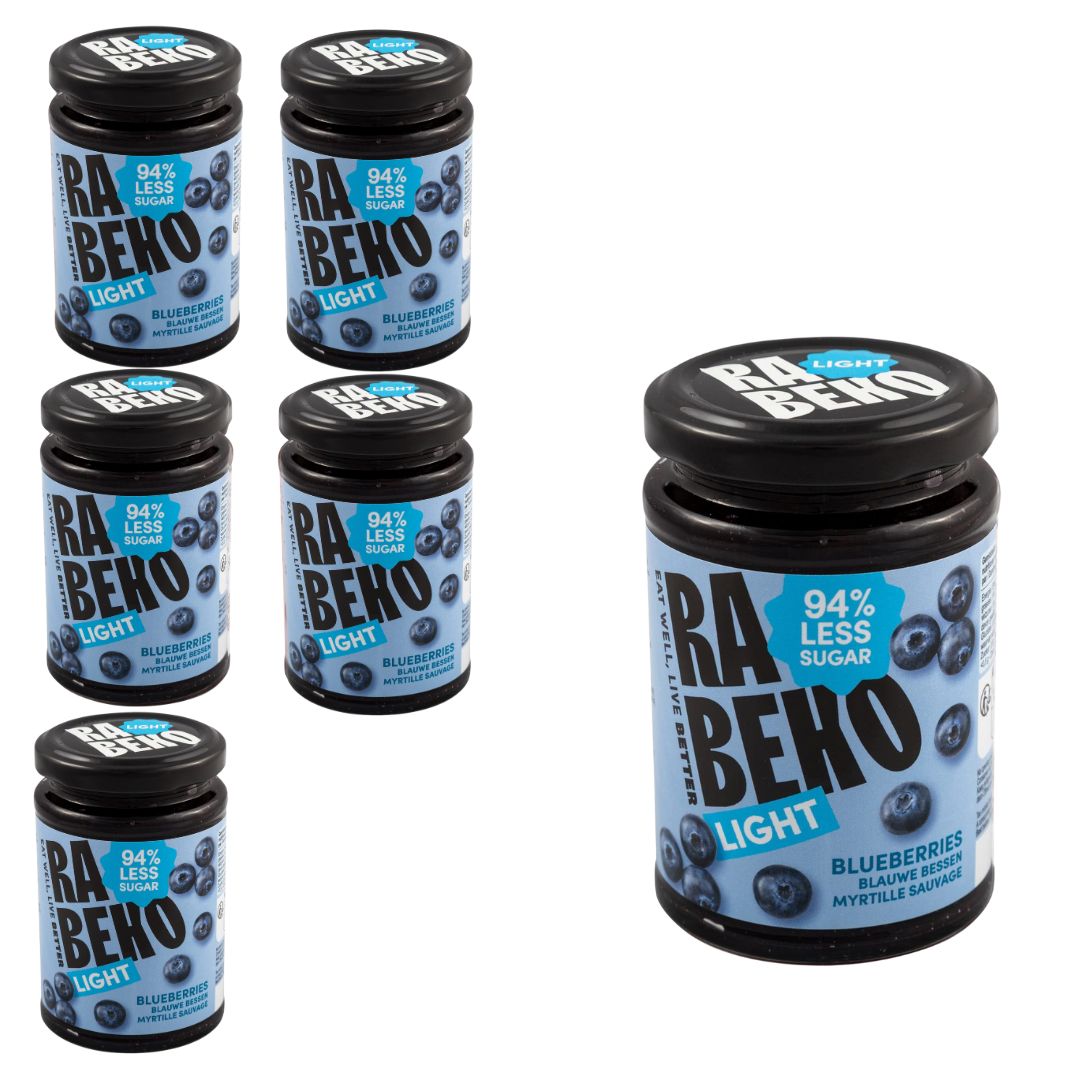 6 x Light Jam Blauwe bessen Rabeko