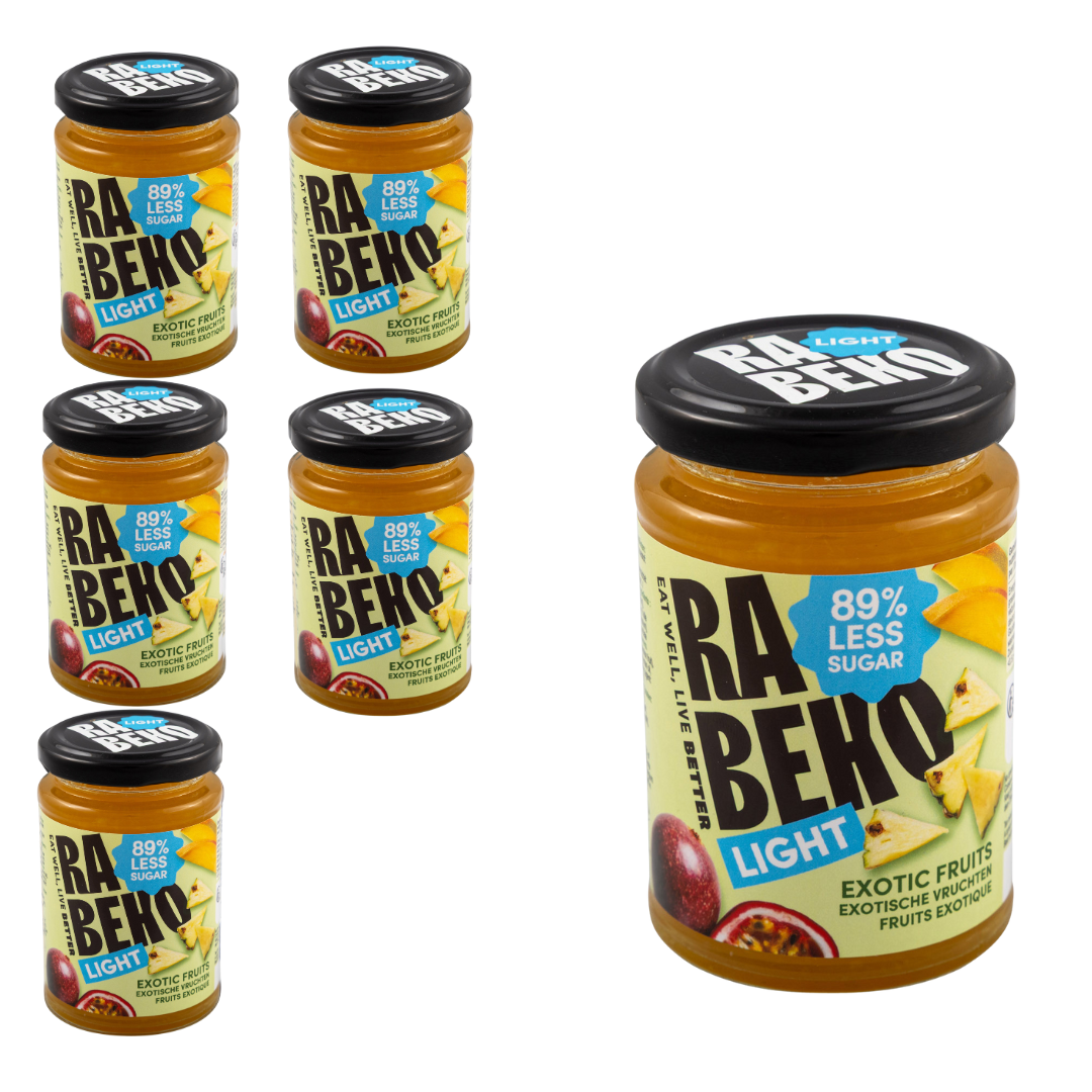 6 x Light Jam Exotische Vruchten Rabeko