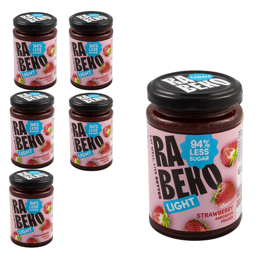 6 x Light Jam Aardbeien Rabeko